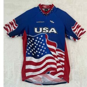 Suarez USA Red White Blue Jersey XXL Cycling Biking Patriotic
